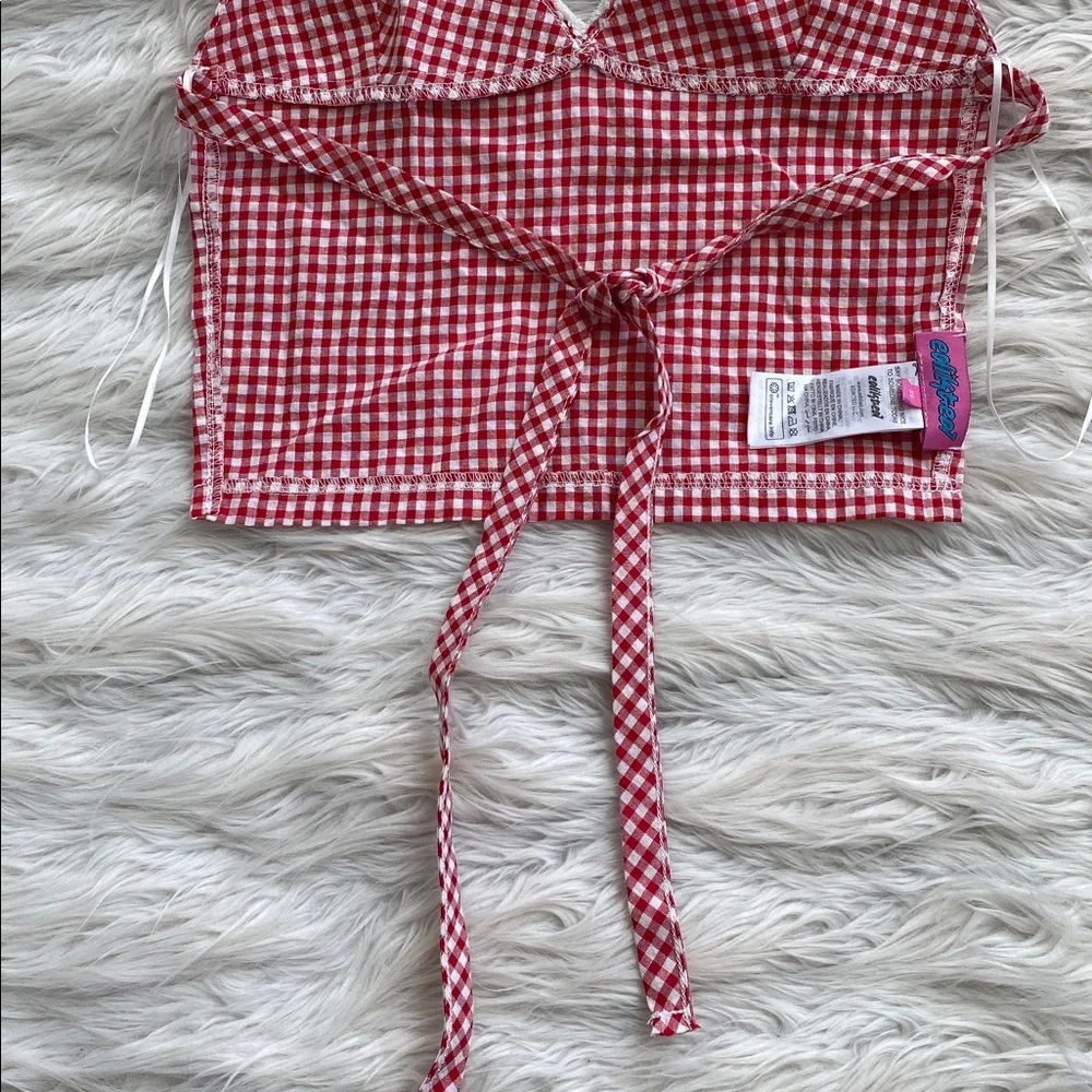Edikted | Charmaine Open Back Gingham Top - Picture 10 of 12
